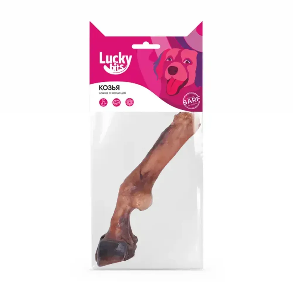 Лакомство для собак Lucky bits козья ножка с копытцем, 100 г