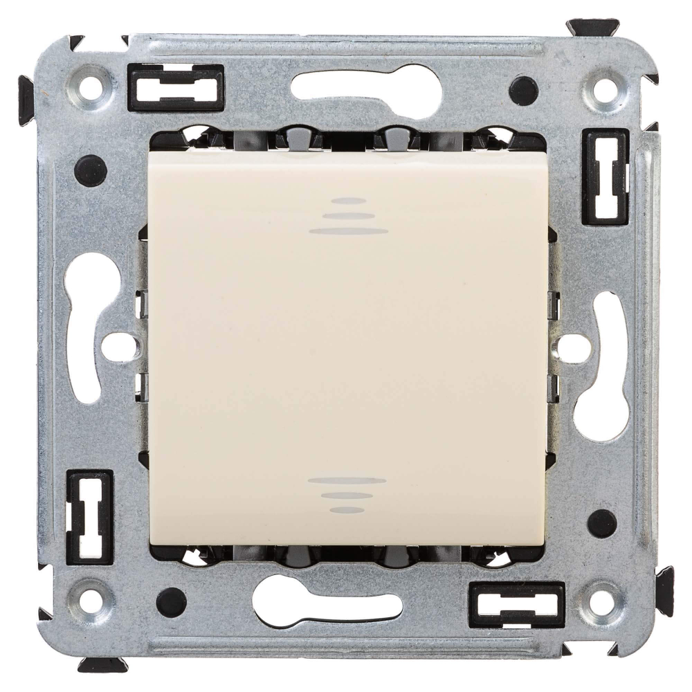 Выключатель одноклавишный в стену, "Avanti", "Ванильная дымка"