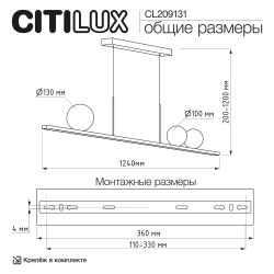 Citilux GLOB CL209131 LED Светильник подвесной Чёрный