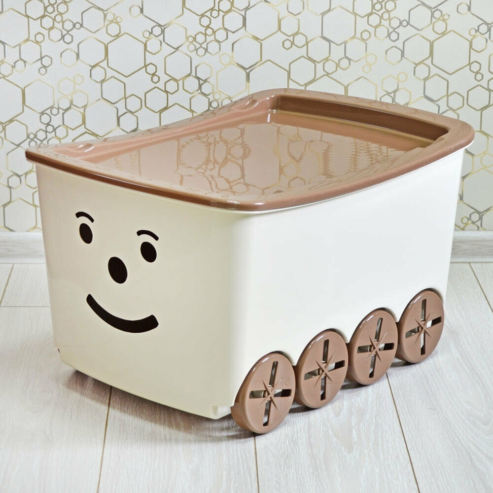 Контейнер для игрушек "Гусеница" (слоновая кость)