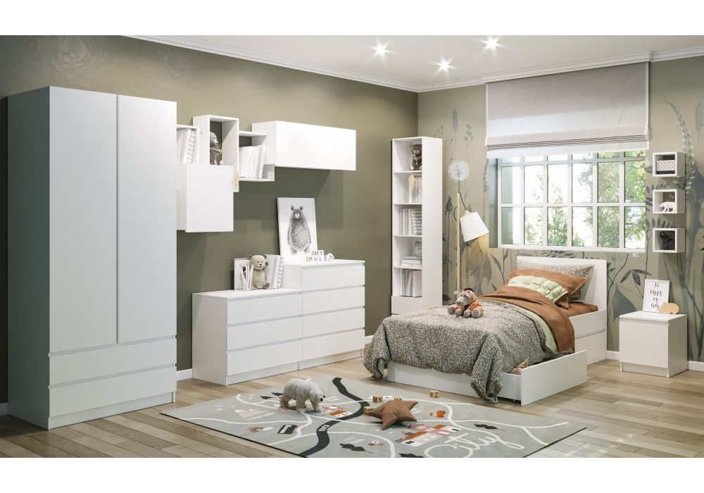 Шкаф двухдверный Мадера белый