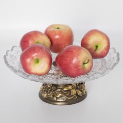 Фруктовница Лето Бронза со стеклянной чашей
