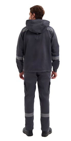 Костюм "Грань" (куртка с капюшоном+п/к) цв. серый