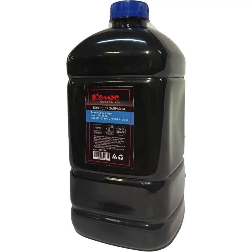 Тонер Комус чер. для HP/Canon ( Q2612/Q5949/Q7553/FX10/703) (1000 г)