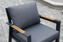 "Орхидея" лаунж-зона 4-местная из алюминия, цвет темно-серый