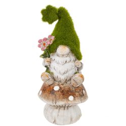 GAEM Фигурка декоративная "Гном на грибе", L8,5 W8,5 H20 см