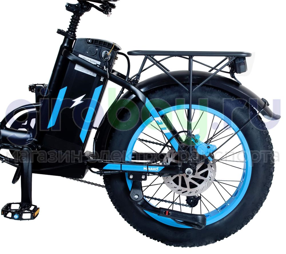 Электровелосипед Minako F11 Pro 2025 года (48V/20Ah) - Синий обод фото №3
