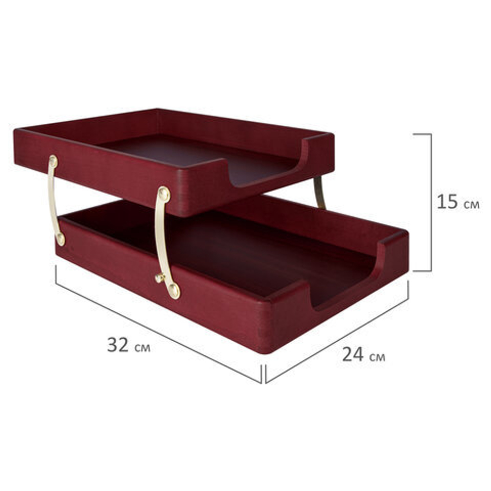 Набор настольный BESTAR "Charon" из массива дерева (бук), 7 предметов, цвет "красное дерево", 236393