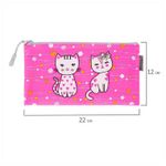 Пенал-конверт BRAUBERG, мягкий, водонепроницаемая молния, формат А6, "Kittens", 22х12 см, 229258