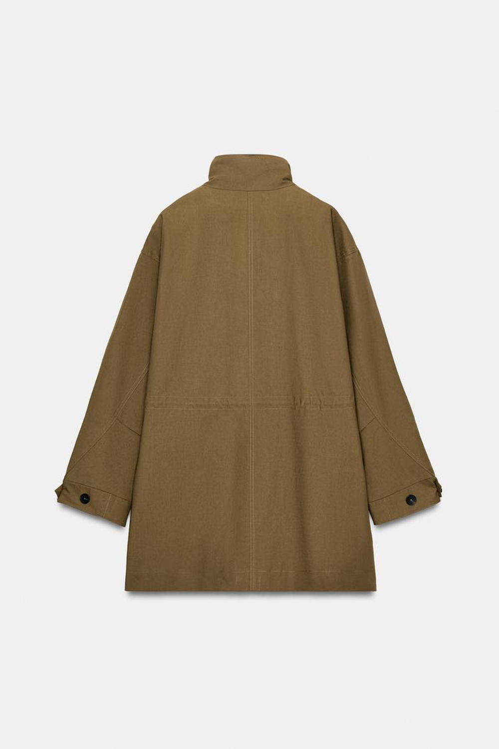 ZARA ПАРКА ОВЕРСАЙЗ ИЗ КОЛЛЕКЦИИ ZW, СВЕТЛО-БЕЖЕВЫЙ