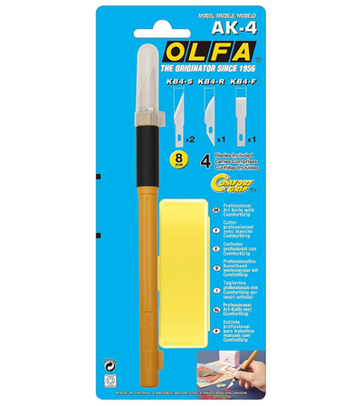 OLFA с профильными лезвиями 6 мм, 4 шт, перовой нож (OL-AK-4)