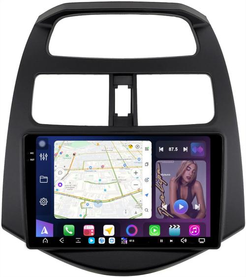 Магнитола для Chevrolet Spark M300 2009-2025+, Ravon R2 - FarCar S500-TS20 монитор 9.5" 2K QLED на Android 14, Быстрейшая, CarPlay, 4G SIM-слот