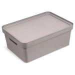 Коробка для хранения Фортуна 380х150 коричнево-серая С746КСЕР (комплект 6 шт)