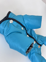 Демисезонный комбинезон с кнопками на животе (девочка) бирюзовый