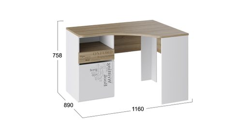 Стол угловой с ящиками «Оксфорд»