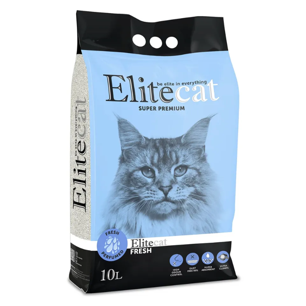 Elitecat наполнитель комкующийся с ароматом свежести "fresh", 11.4л / 10кг