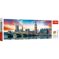 Puzzle "500 Panorama" - Big Ben and Palace of Westminster, London