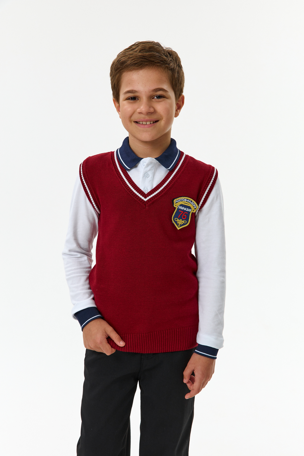 Жилет школьный вязаный (с липучкой)
