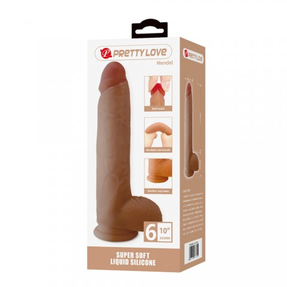 Реалистичный фаллоимитатор на присоске Mendel (25,5*5,6 см)