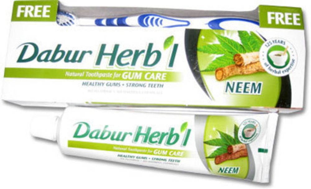 Зубная паста Dabur Herb&#39;l Neem Ним + зубная щетка 150 г