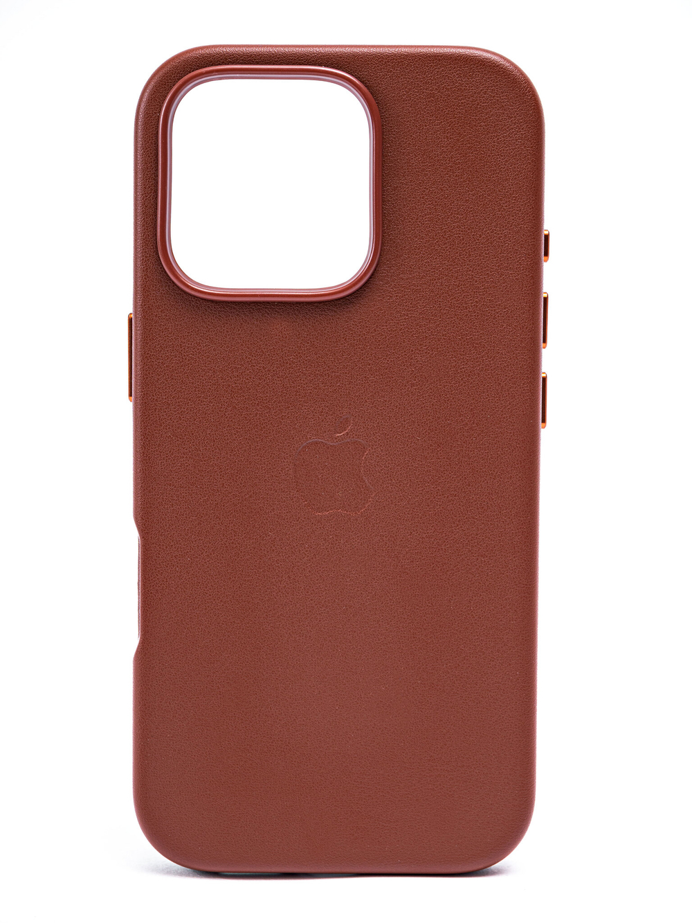Кожаный чехол Leather Case iPhone 16 Pro Темно Коричневый