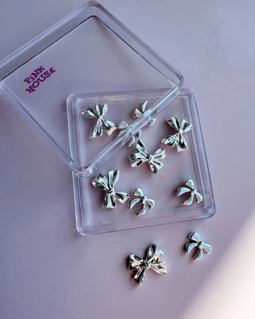 Набор металлических бантиков крупных Pink House