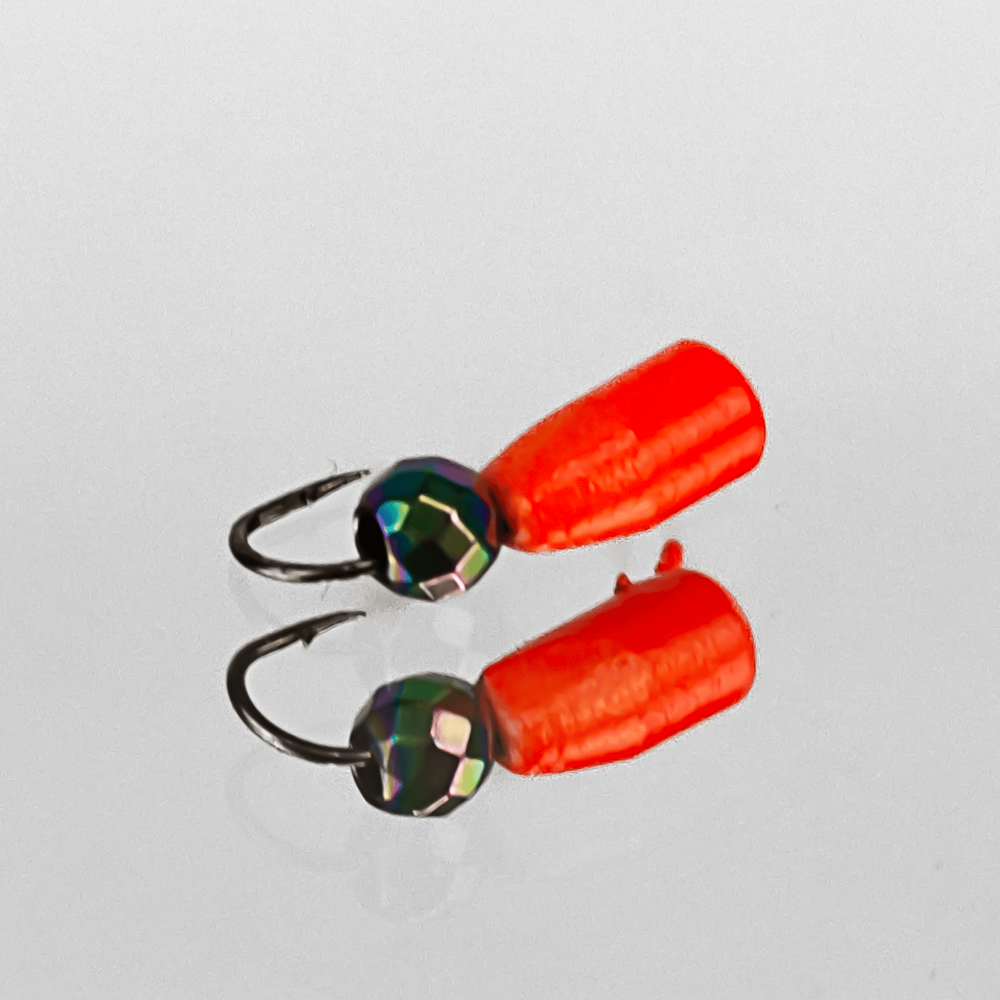 Мормышка Владимирская 384 "Гвоздик флюоресцентный с кристаллом", 4мм, 1.65гр (15шт/уп)