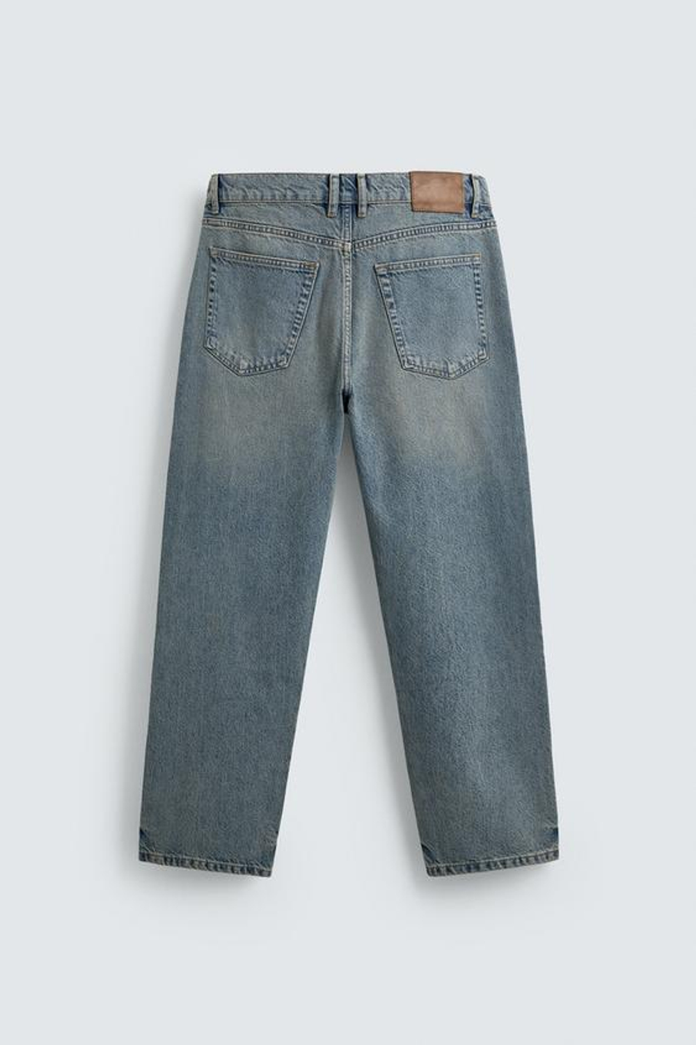 ZARA ДЖИНСЫ STRAIGHT ДЛИНОЙ ДО ЩИКОЛОТКИ, ВЫЦВЕТШИЙ СИНИЙ