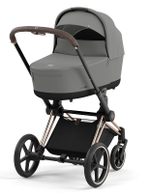Коляска 3 в 1 Cybex Priam IV Rosegold и автокресло Cloud G i-Size Moon Black Plus Mirage Grey