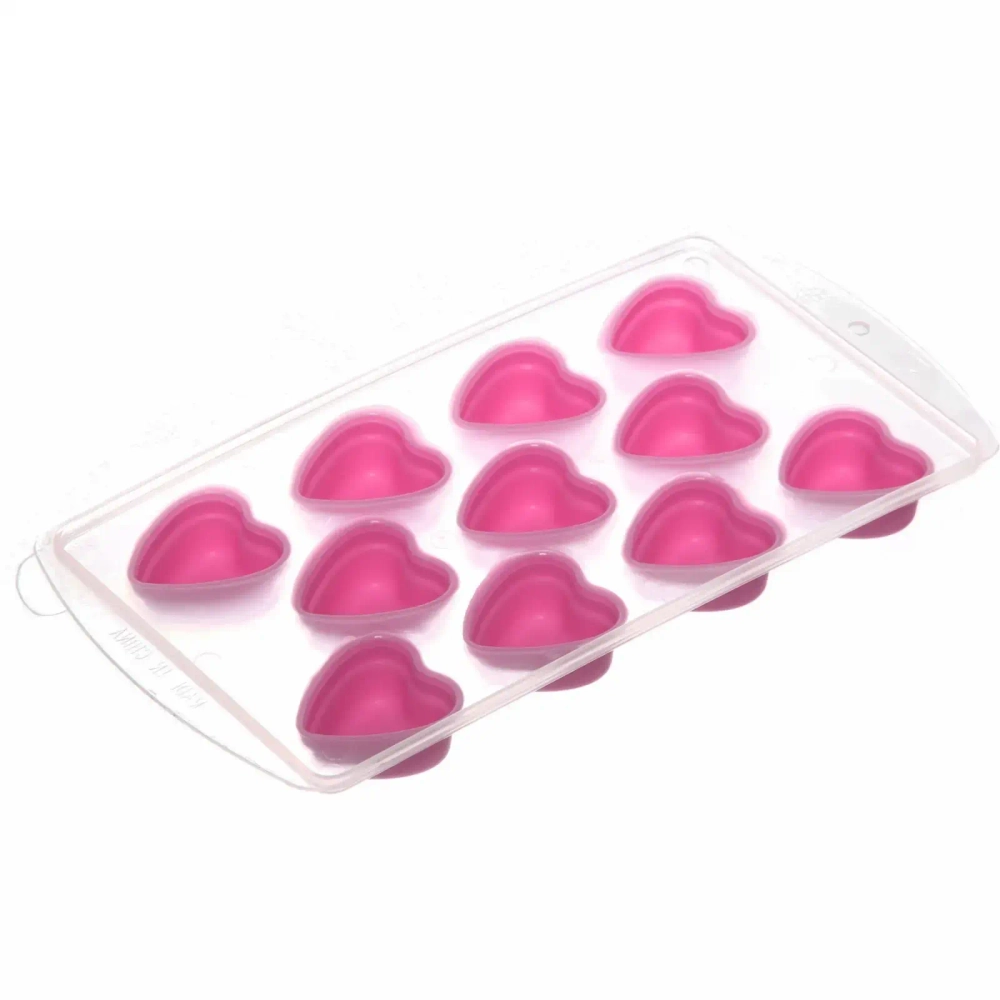 Форма для льда пластиковая с силиконом «Сердце»