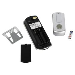 Звонок дверной ЭРА C108 беспроводной серебристо-чёрный 6 мелодий