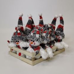 GAEM Игрушка набивная "Снеговик" (блок из 12 шт), L12 W6 H22 см, 2в.