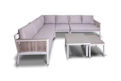 "Париж" угловой модульный диван, каркас из алюминия