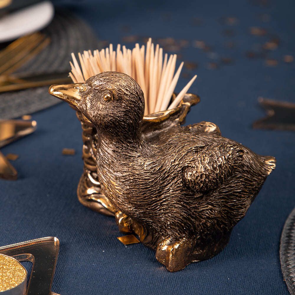 Держатель для зубочисток Уточка Ханни Бронза