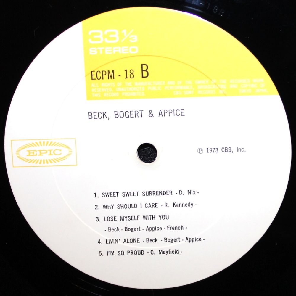 Beck, Bogert & Appice / Beck, Bogert & Appice (LP)