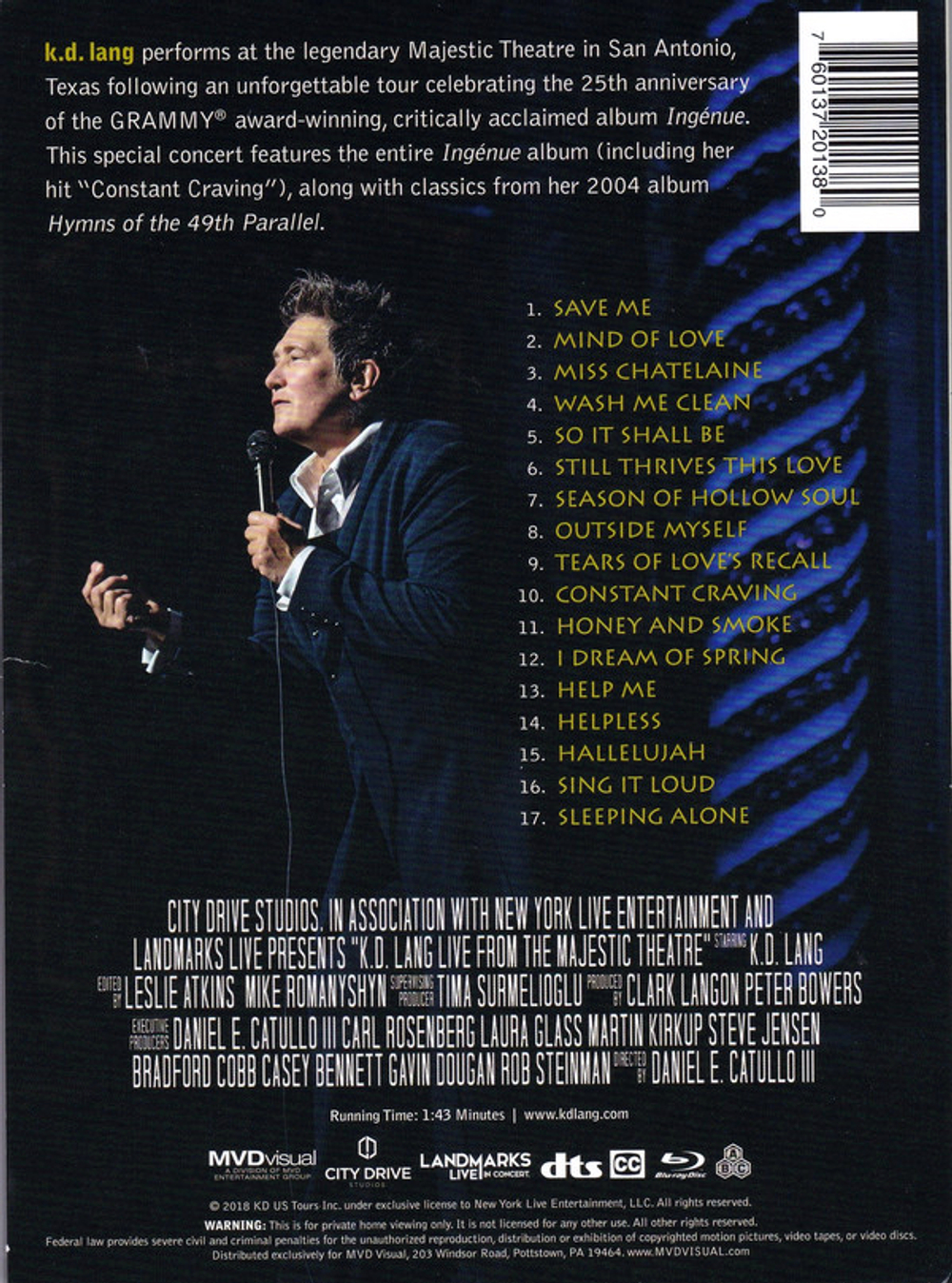 k.d. lang / Ingenue Redux - Live From Majestic Theatre (Blu-ray)