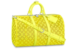 LOUIS VUITTON Keepall Bandouliere Monogram Mesh 50 Yellow