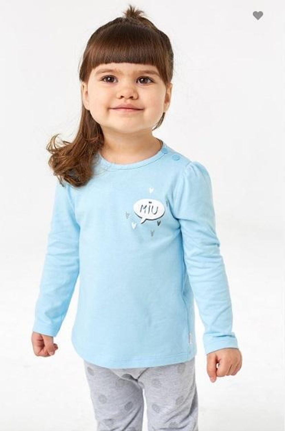 Лонгслив для девочки р.74 Голубой 406-010-191