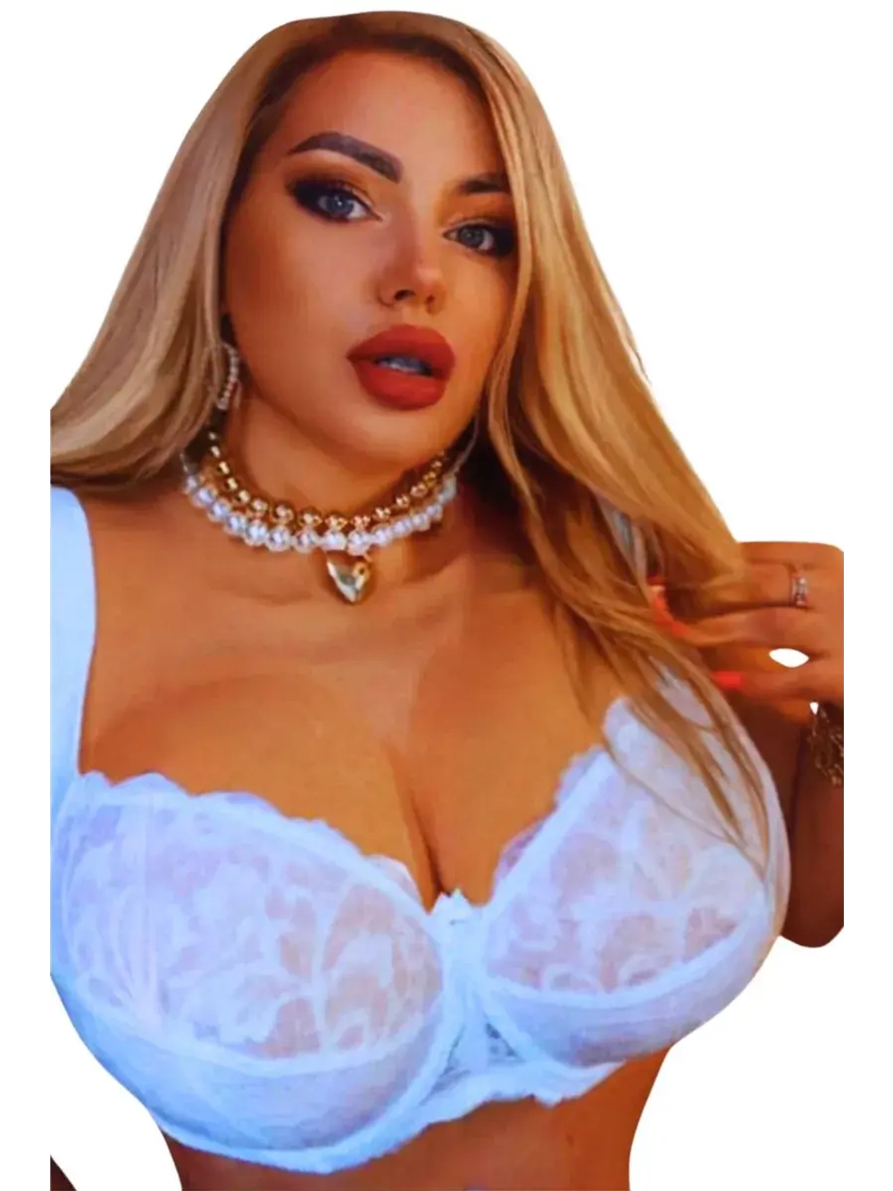 Франзуская модель бюстгальтера большие размеры FGi ажурный