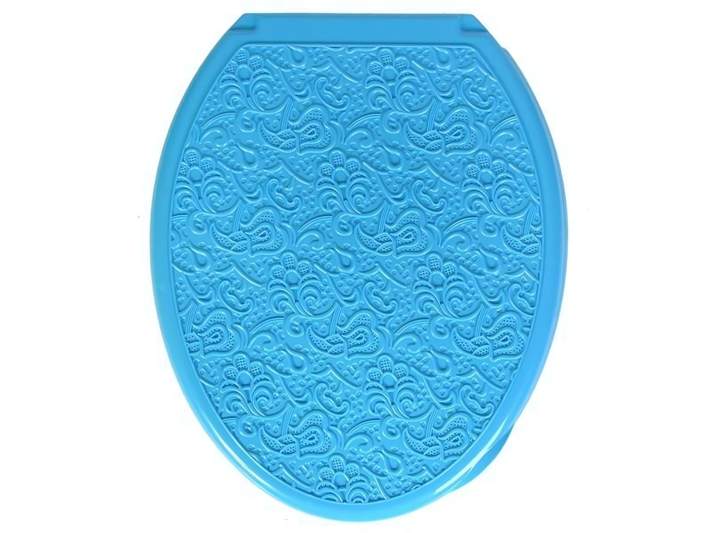 Сиденье для унитаза "Ажур" голубое