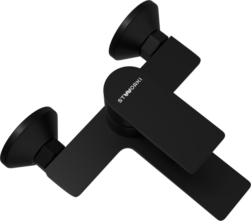 Смеситель для ванны с душем STWORKI Гриндстед S29100BK матовый черный