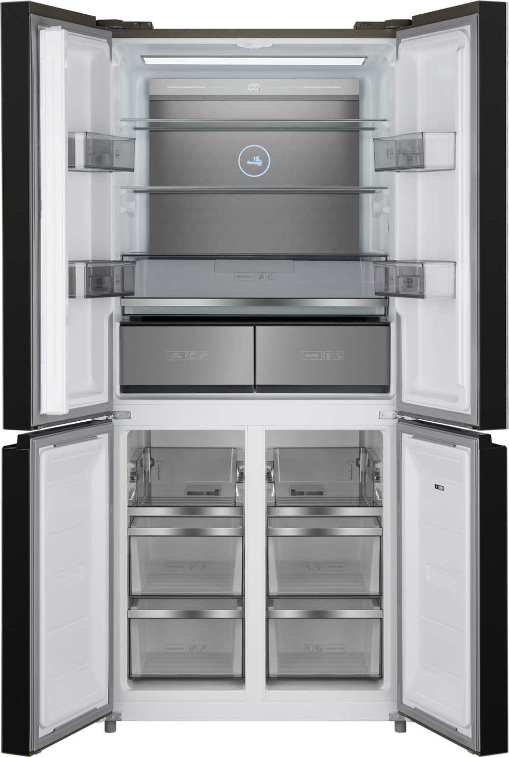 Холодильник (Side-by-Side) Weissgauff WCD 590 NoFrost Inverter Premium EcoFresh Inox (q)