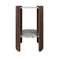 Столик Lagom Stone D 43 см высота 64 см (камень OV2, орех)