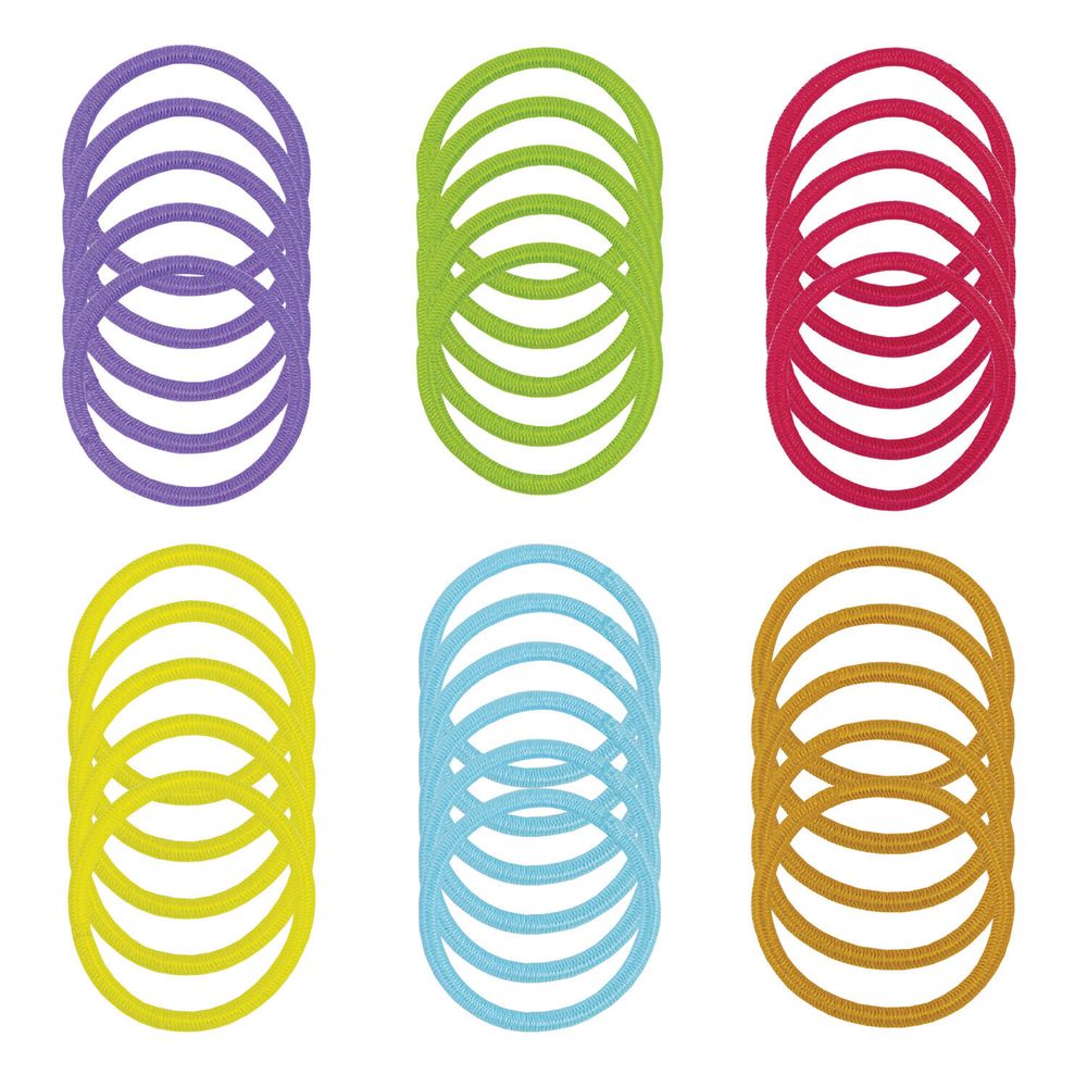 Резинки для волос НАБОР 30 шт., 0,25х9см, разные цвета, MONTE VITA, 457041