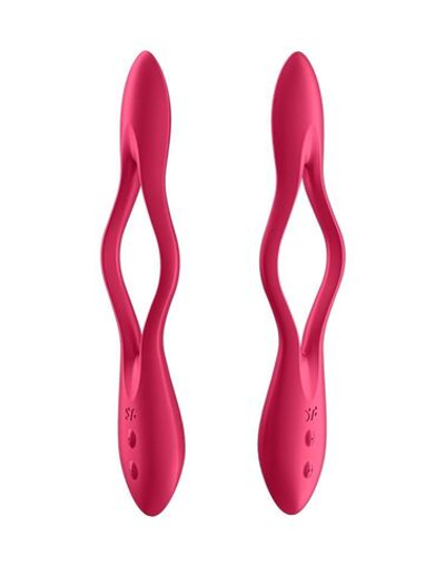 Красный многофункциональный вибратор для пар Satisfyer Elastic Joy (Цвет: красный)