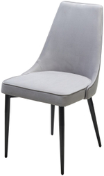 Стул М-City DISAUR Непал (Nepal-P) Светло-серый Bm-4, Велюр, Черный каркас
