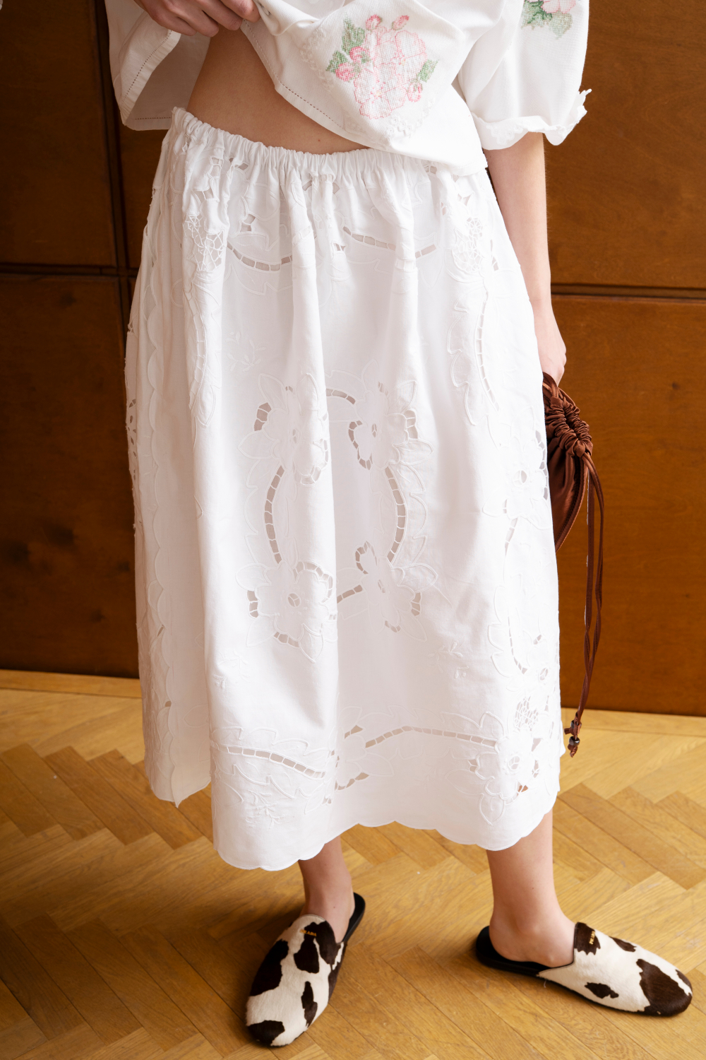 Юбка с перфорацией