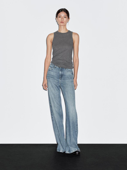 Massimo Dutti Топ с воротником-халтер, темно-серый