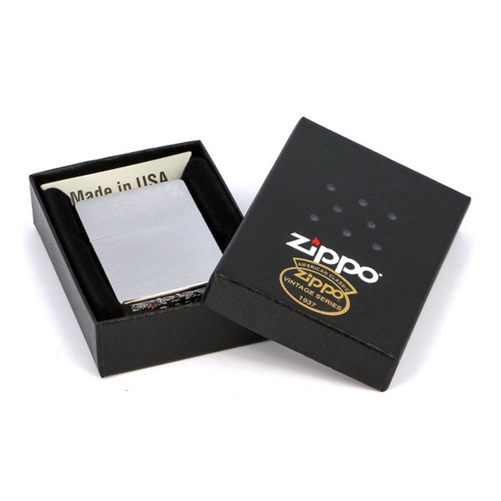 Зажигалка Zippo с покрытием Herringbone Sweep, латунь/сталь, серебристая, матовая, 36x12x56