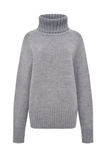 Свитер с горлом, Светло-серый